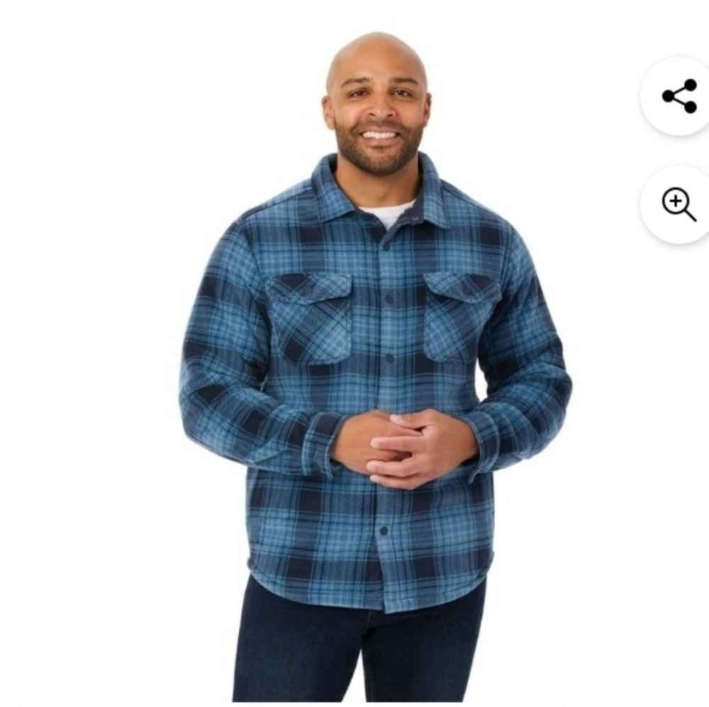 Member's Mark Sherpa Lined Shacket Micro Fleece With Sherpa  Lined Body And Slee